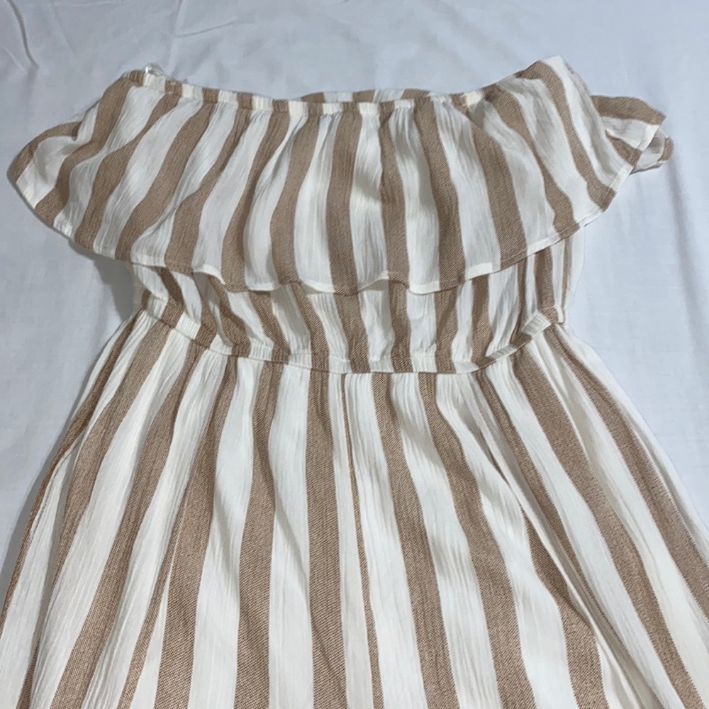 Striped Strapless Jumpsuit